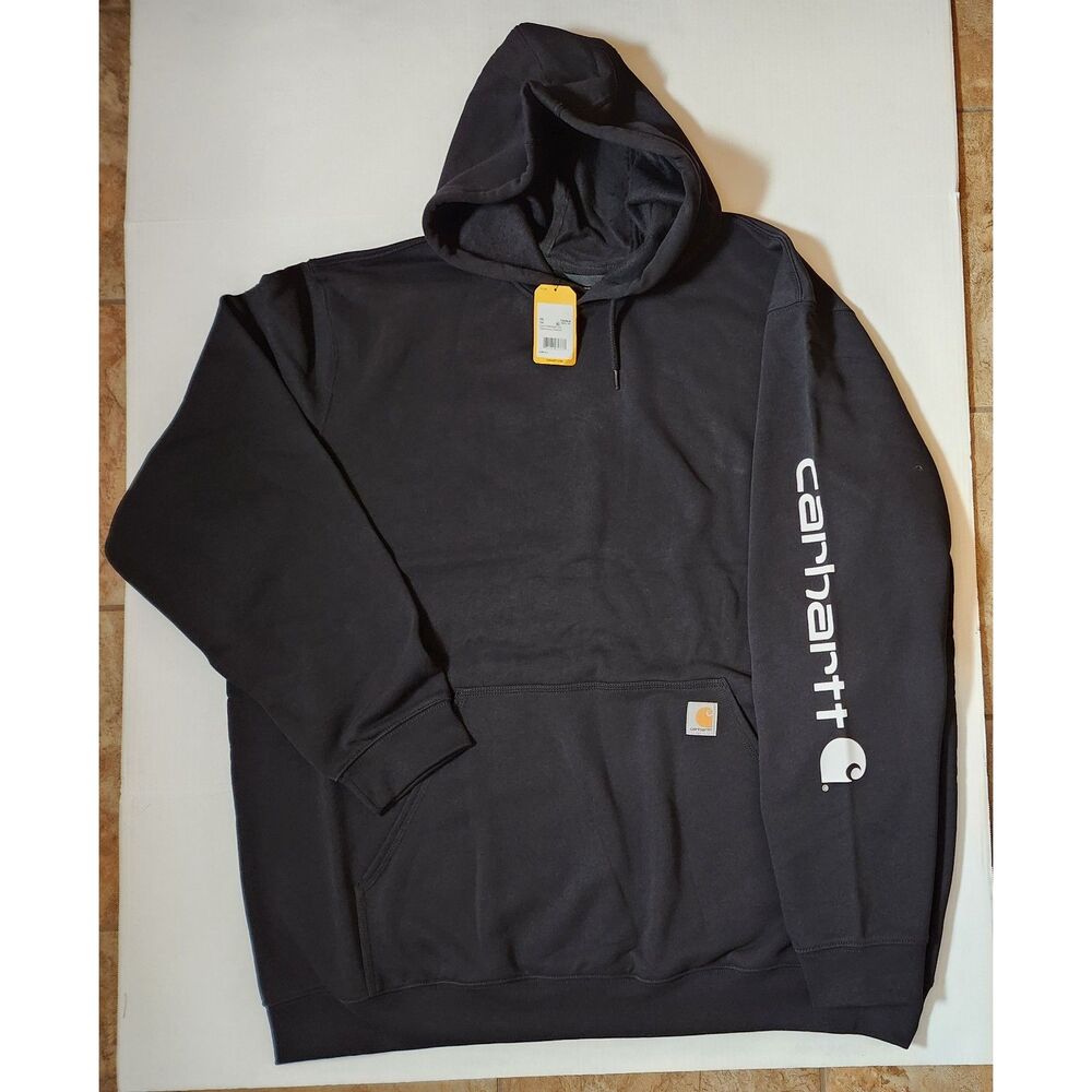 Carhartt Loose Fit Logo Sleeve Sweatshirt Men's 3XL Tall Black